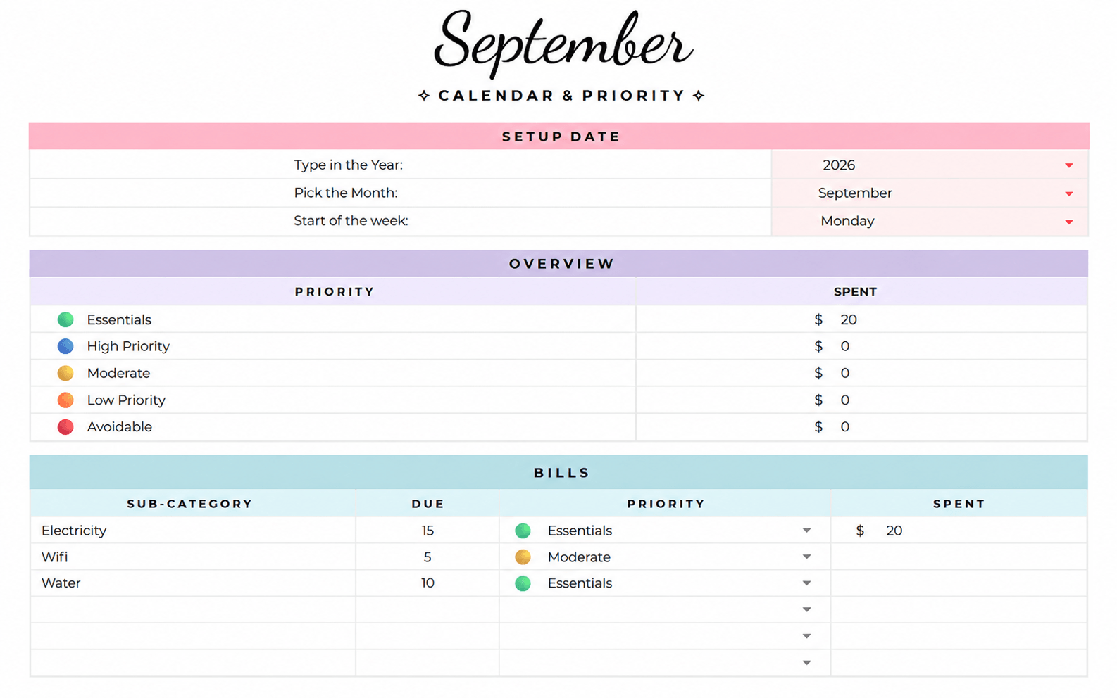 Priority Tracker