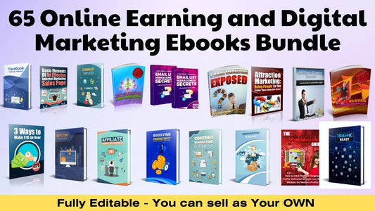 65+ Online Earning and Digital Marketing eBooks Bundle